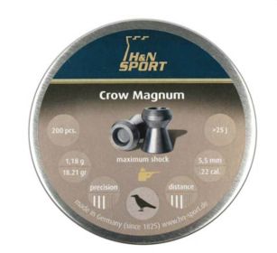 H and N Crow Magnum Hollowpoint Airgun Pellets .22 cal.
