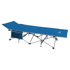 Osage River 300LBS Folding Camp Cot with Pocket - Blue
