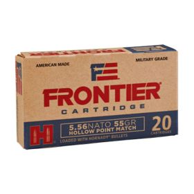 Frontier 5.56 NATO 55 Grain Hollow Point Match Ammo-20 Count