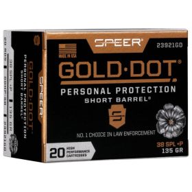 Speer Gold Dot SB Pers Protection 38 Spec PlusP 135Gr 20Ct