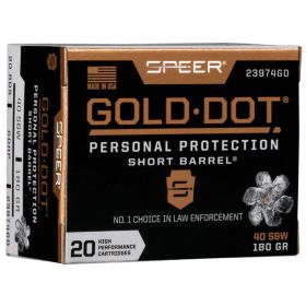 Speer Gold Dot SB Personal Protection 40 SandW 180Gr 20Ct