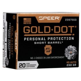 Speer Gold Dot SB Personal Protection 45 Auto 230Gr 20Ct
