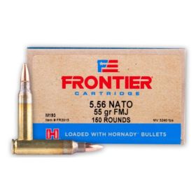 Frontier 5.56 NATO 55 Grain FMJ XM193 150 Count
