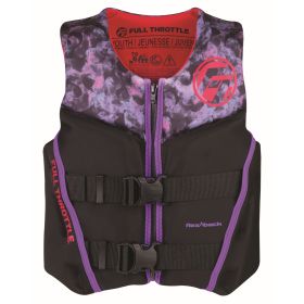 Full Throttle Youth Rapid-Dry Flex-Back Life Jacket Pink