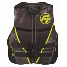 Full Throttle Mens Rapid-Dry Flex-Back Life Jacket XL Grn