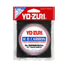 Yo-Zuri HD Disappearing Pink Fluorocarbon Leader 100YD 20LB