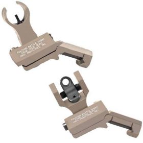 Troy Offset Sight Set HK Front and Round Rear-FDE