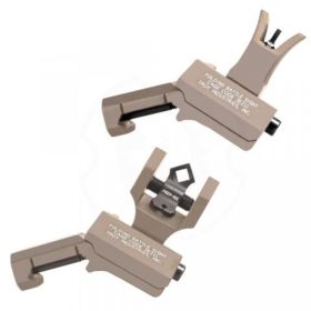 Troy Offset Sight Set M4 Front and Dioptic Rear-FDE