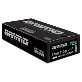 AMMO INC MATCH 9MM 115GR JHP 50/1000-9115JHP-SRR50,                   JUST ARRIVED IN STOCK NOW