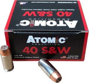 ATOMIC 40 SW 155GR BONDED JHP 20RD 10BX/CS-04850,                     JUST ARRIVED IN STOCK NOW