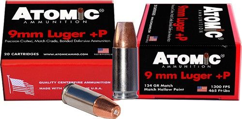 ATOMIC 9MM LUGER +P 124GR JHP 20RD 10BX/CS-00454,                     JUST ARRIVED IN STOCK NOW