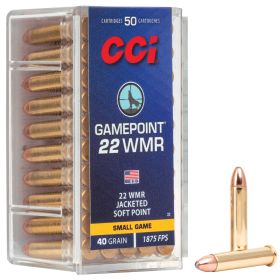 CCI 22WMR 40GR GAMEPOINT 50/2000-22,                         TEMPORARILY OUT OF STOCK