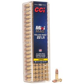 CCI Mini-Mag Ammunition 22 Long Rifle 36 Grain Plated Lead Hollow Point