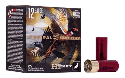 Federal Hi-Bird, 12 Gauge, 2.75", #6, 1 1/4 oz, Shot, 25 Round Box HVF12H6