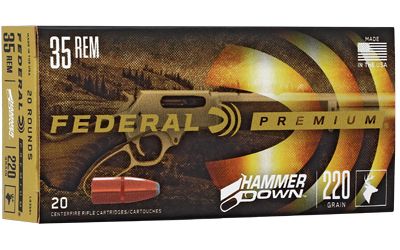 Federal Premium, HammerDown, 35 Remington, 220 Grain, Soft Point, 20 Round Box, Designed for Lever Action Rifles LG35R1