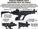 Hatsan Sortie Tact Semi Auto PCP Air Pistol .22 cal HGSortTact-22,