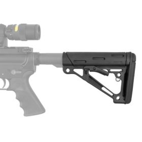 Hogue AR15 M16 Over Molded Collapsible Buttstock-Black Rubber- 15040,                  JUST ARRIVED IN STOCK NOW