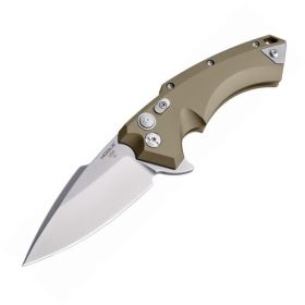 Hogue X5 4in Folder Spear Pt Tumbled Fin Flat Dk Earth Alum-34554,                              TEMPORARILY OUT OF STOCK