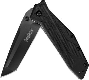 Kershaw Brawler Assisted 3.25 in Black Plain GFN Handle  1990,  **** IN STOCK NOW ****