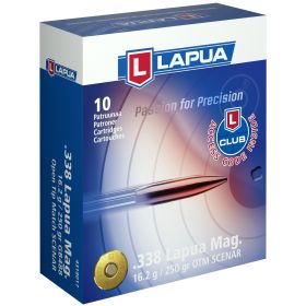 Lapua Scenar, 338 Lapua, 250Gr, Open Tip Match, 10 Round Box 4318017,     JUST ARRIVED IN STOCK NOW