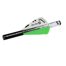 NAP Quikfletch 2in Hellfire  -6 Pack White-Green/Green-NAP-60-035,                   JUST ARRIVED IN STOCK NOW