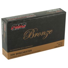 PMC BRNZ 308WIN 147GR FMJ 20/500-PMC308B,                 JUST ARRIVED IN STOCK NOW