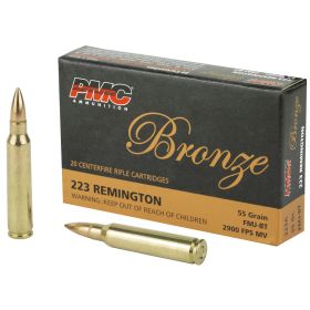 PMC BRNZ 223REM 55GR FMJ 20/1000-223A,                          JUST ARRIVED IN STOCK NOW