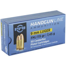 PPU 9MM FMJ 115GR 50/1000-PPH9F1,                                                       JUST ARRIVED IN STOCK NOW