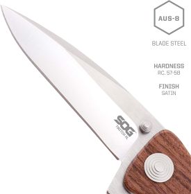 SOG Twitch XL Wood Handle SOG-TWI24-CP,                JUST ARRIVED IN STOCK NOW READY TO SHIP