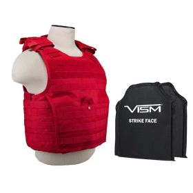 Vism Exp Plate Carrier w 2 10x12in 3A Panels-Red Med-2XL-BSCVPCVX2963R-A,           JUST ARRIVED IN STOCK NOW