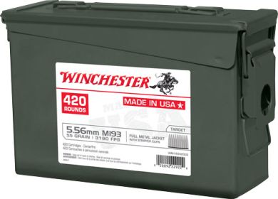 WINCHESTER USA 5.56X45 55GR 420RD AMMO CAN FMJ STRIPPER CL-WM193420CS,       JUST ARRIVED IN STOCK NOW