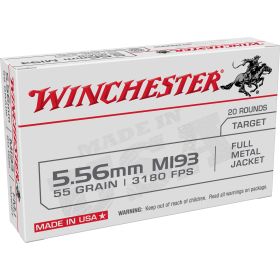 WIN M193 5.56 55GR FMJ 20/1000-WM193K,                           JUST ARRIVED IN STOCK NOW
