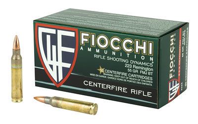 FIOCCHI 223REM 55GR FMJBT 50/1000-223A,                            JUST ARRIVED IN STOCK NOW