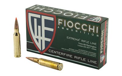 FIOCCHI 7MM-08REM 139GR SST 20/200-7MM08HSA,                              TEMPORARILY OUT OF STOCK