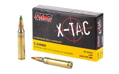PMC XTAC 556NATO 62GR LAP 20/1000-556K,                                      JUST ARRIVED IN STOCK NOW