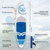 inflatable paddle board 10'6 including isup paddle, paddleboard backpack, pump, leash - Blue