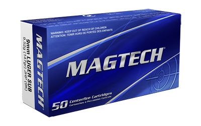 MAGTECH 9MM 147GR JHP SUB 50/1000 - MT9K                                   TEMPORARILY OUT OF STOCK