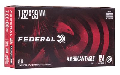 FED AM EAGLE 762X39 124GR FMJ 20/500 - FEA76239A,                  TEMPORARILY OUT OF STOCK