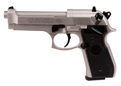 Beretta 92FS, Nickel, Black Grips - 0.177 Caliber