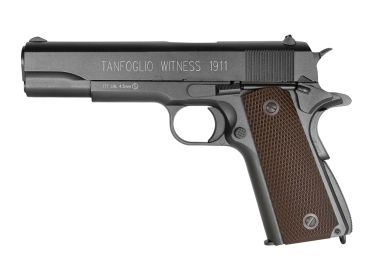 Tanfoglio Witness 1911 CO2 BB Pistol, Brown Grips - 0.177 Caliber