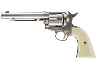 Colt Peacemaker SAA CO2 Revolver, Nickel - 0.177 Caliber