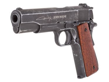 John Wayne 1911 Metal CO2 BB Pistol, Brown Grips - 0.177 Caliber