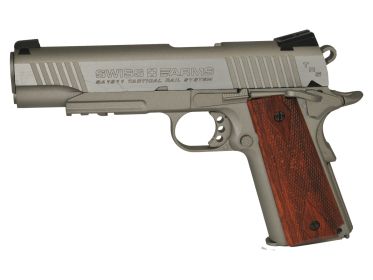 Swiss Arms SA 1911 TRS CO2 BB Pistol, Brown Grips - 0.177 Caliber