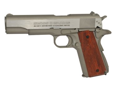Swiss Arms SA 1911 SSP CO2 BB Pistol, Brown Grips - 0.177 Caliber