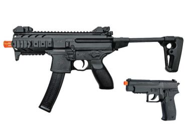 SIG Sauer Spring Airsoft Kit, MPX Rifle & P226 Pistol - 0.240 Caliber
