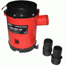 Johnson Pump 2200 GPH Bilge Pump 1-1/8" Hose 12V Threaded Port
